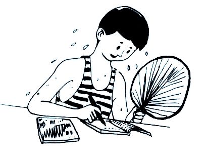 高温车间很热的样子